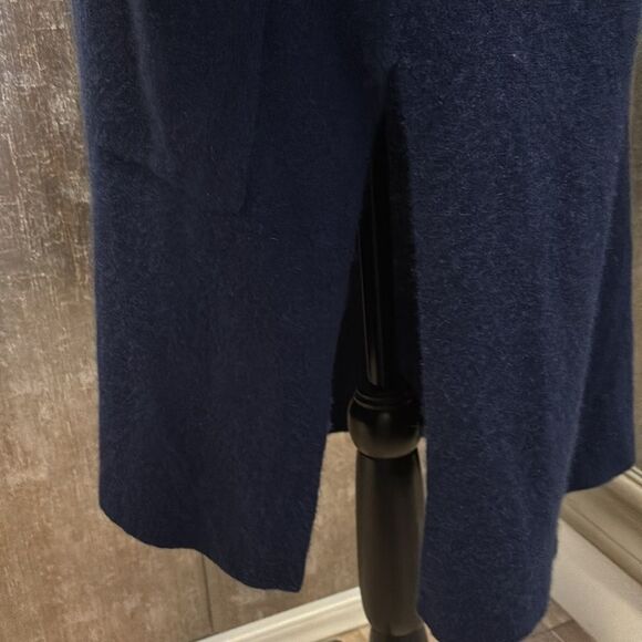 Saks Fifth Avenue 100% cashmere Navy Blue Women's open front cardigan, XS-S - Picture 6 of 10